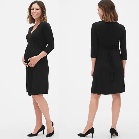 GAP Dresses Gap Maternity Black Multiway Wrap Top Dress Nwt Poshmark